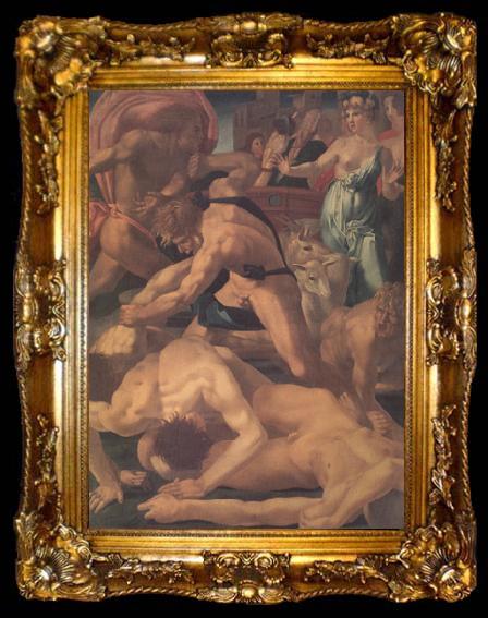 framed  Rosso Fiorentino Moses and the Daughters of Jethro (nn03), ta009-2